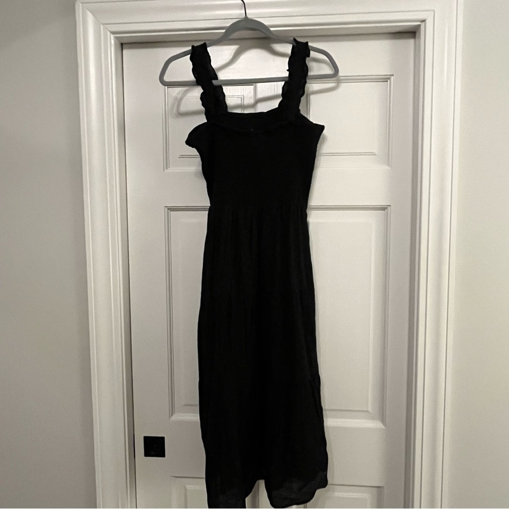 Black Sleeveless Sundress Dress - Picture 4 of 4